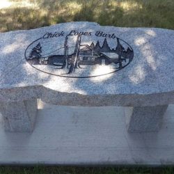 Engraved Granite Bench